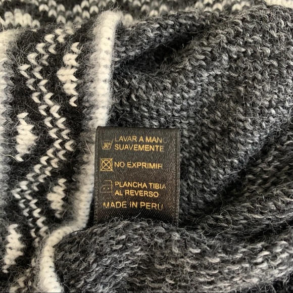 Kactus Artesanias Alpaca Sweater Fringed Boho - Picture 3 of 4